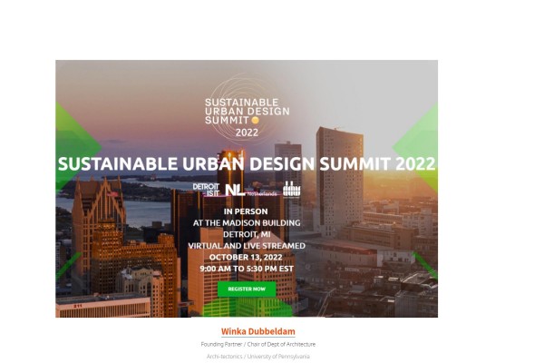 Winka as a Guest Speaker at the Sustainable Urban Design Summit 2022 in Detroit